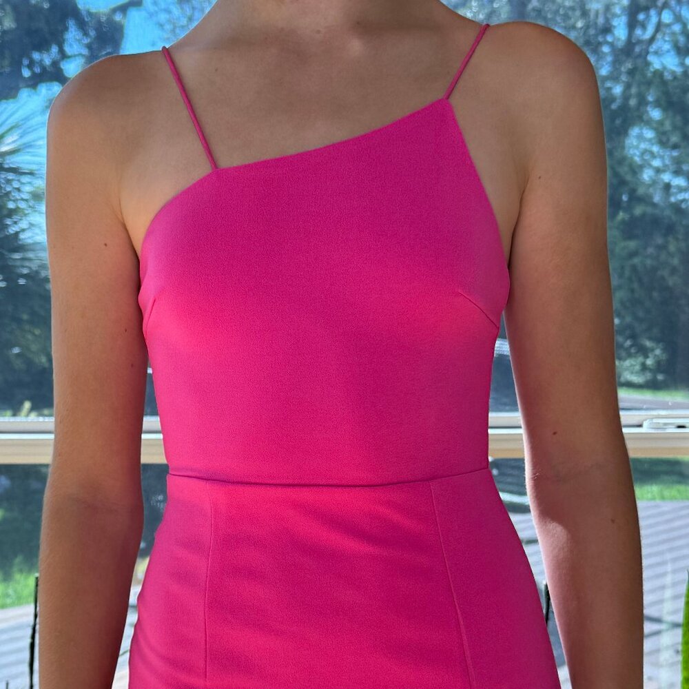 Hot pink form fitting dress